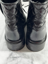 Load image into Gallery viewer, Chanel Black Quilted Leather Bravo Combat Boots