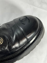 Load image into Gallery viewer, Chanel Black Quilted Leather Bravo Combat Boots