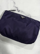 Load image into Gallery viewer, Prada Purple Nylon Large Cosmetic Bag