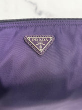 Load image into Gallery viewer, Prada Purple Nylon Large Cosmetic Bag