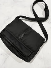 Load image into Gallery viewer, Saint Laurent YSL Black Nylon Unisex Niki Messenger Bag