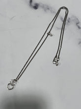 Load image into Gallery viewer, Chanel 23N Silvertone White Crystal Pendant Necklace