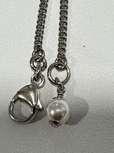 Load image into Gallery viewer, Chanel 23N Silvertone White Crystal Pendant Necklace