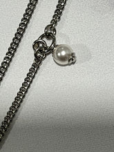 Load image into Gallery viewer, Chanel 23N Silvertone White Crystal Pendant Necklace