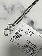 Load image into Gallery viewer, Chanel 23N Silvertone White Crystal Pendant Necklace