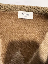 Load image into Gallery viewer, Celine Mohair Colorblock Cardigan Sweater Size L