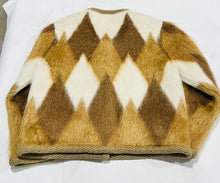 Load image into Gallery viewer, Celine Mohair Colorblock Cardigan Sweater Size L