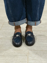 Load image into Gallery viewer, Christian Louboutin Marine Navy Penny Loafer