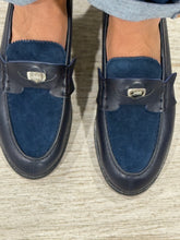 Load image into Gallery viewer, Christian Louboutin Marine Navy Penny Loafer