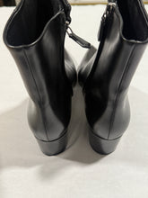 Load image into Gallery viewer, Prada Black Leather Pointy Toe Booties