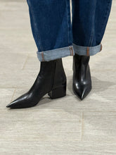 Load image into Gallery viewer, Prada Black Leather Pointy Toe Booties
