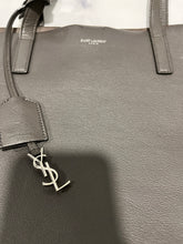 Load image into Gallery viewer, Saint Laurent YSL Charcoal Fringe Tote Bag