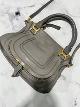 Load image into Gallery viewer, Chloe Marcie Gray Leather Top Handle Crossbody Handbag