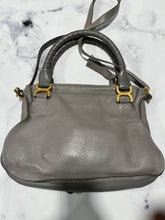 Load image into Gallery viewer, Chloe Marcie Gray Leather Top Handle Crossbody Handbag