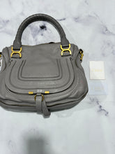 Load image into Gallery viewer, Chloe Marcie Gray Leather Top Handle Crossbody Handbag