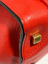 Load image into Gallery viewer, Celine Red Mini Luggage Leather Top Handle Handbag