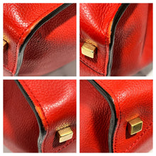 Load image into Gallery viewer, Celine Red Mini Luggage Leather Top Handle Handbag
