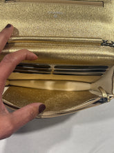 Load image into Gallery viewer, Chanel Gold Metallic Leather WOC Boy Wallet On Chain Handbag