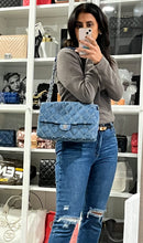 Load image into Gallery viewer, Chanel 20P Frayed Denim Flap Crossbody Shoulder Bag