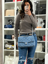 Load image into Gallery viewer, Chanel 20P Frayed Denim Flap Crossbody Shoulder Bag