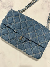 Load image into Gallery viewer, Chanel 20P Frayed Denim Flap Crossbody Shoulder Bag