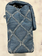Load image into Gallery viewer, Chanel 20P Frayed Denim Flap Crossbody Shoulder Bag