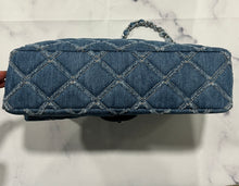 Load image into Gallery viewer, Chanel 20P Frayed Denim Flap Crossbody Shoulder Bag