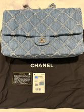 Load image into Gallery viewer, Chanel 20P Frayed Denim Flap Crossbody Shoulder Bag