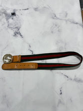 Load image into Gallery viewer, Gucci Web Fabric Leather Lined Belt