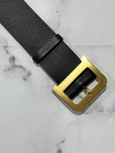 Load image into Gallery viewer, Dior Black Leather D Buckle Belt