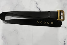 Load image into Gallery viewer, Dior Black Leather D Buckle Belt