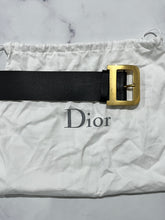 Load image into Gallery viewer, Dior Black Leather D Buckle Belt