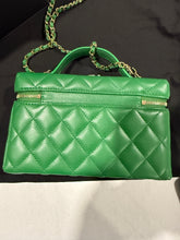 Load image into Gallery viewer, Chanel 26 Green Slim Vanity Bag