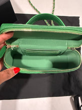 Load image into Gallery viewer, Chanel 26 Green Slim Vanity Bag