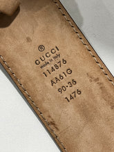 Load image into Gallery viewer, Gucci White/Lt Gray GG Leather Belt
