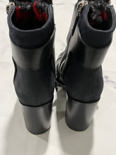 Load image into Gallery viewer, Chanel Black Navy Tweed Zip Boots