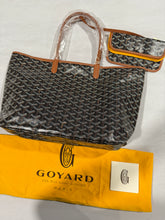 Load image into Gallery viewer, Goyard St Louis PM Black/Tan Tote Handbag
