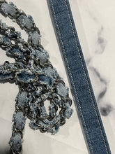 Load image into Gallery viewer, Chanel 20P Frayed Denim Flap Crossbody Shoulder Bag