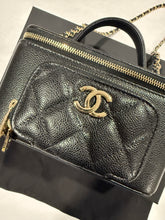 Load image into Gallery viewer, Chanel Black Caviar Top Handle Vanity
