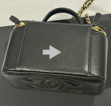 Load image into Gallery viewer, Chanel Black Caviar Top Handle Vanity