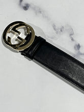 Load image into Gallery viewer, Gucci Black GG Leather Belt