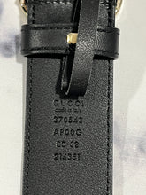 Load image into Gallery viewer, Gucci Black GG Leather Belt