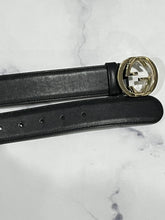 Load image into Gallery viewer, Gucci Black GG Leather Belt