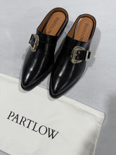 Load image into Gallery viewer, Partlow Black Silver Hardware Slip On Mules