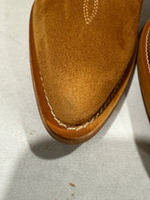 Load image into Gallery viewer, Partlow Caramel Suede Western Booties