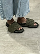 Load image into Gallery viewer, Louis Vuitton Green Cloud Slides Sandals