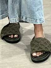 Load image into Gallery viewer, Louis Vuitton Green Cloud Slides Sandals