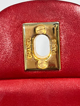 Load image into Gallery viewer, Chanel Classic Red Lambskin Double Flap Small Handbag