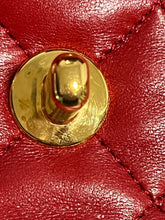 Load image into Gallery viewer, Chanel Classic Red Lambskin Double Flap Small Handbag
