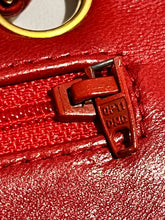 Load image into Gallery viewer, Chanel Classic Red Lambskin Double Flap Small Handbag